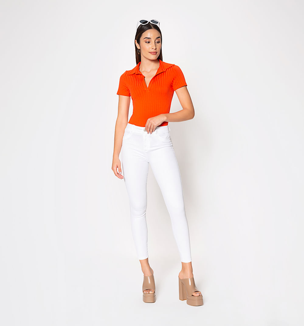 Jeggings tiro alto, cinco bolsillos, tay