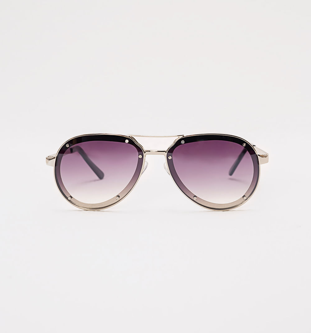 Gafas piloto lente ovalado con detalle