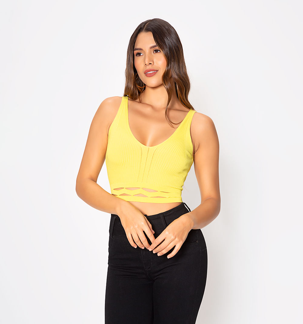 Blusa tejida con detalle en e bajo