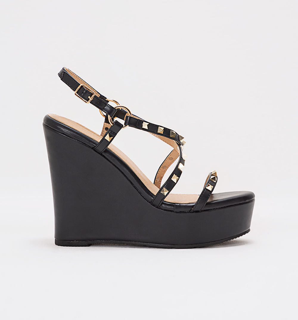 Sandalia plataforma con capellada cruzad