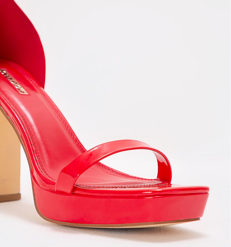 Tacones rojos tacon discount grueso