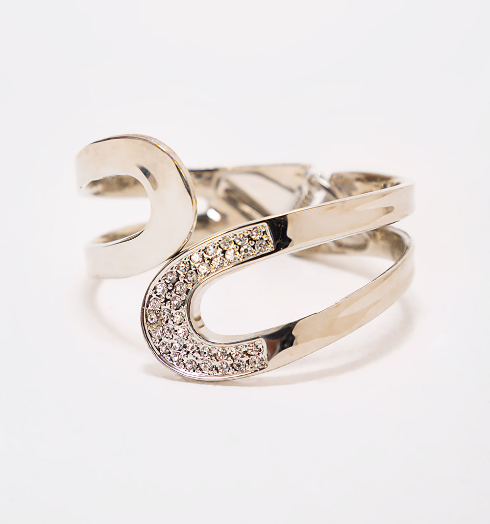Pulsera brazalete con cristales