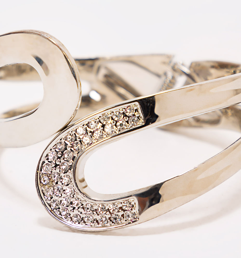 Pulsera brazalete con cristales