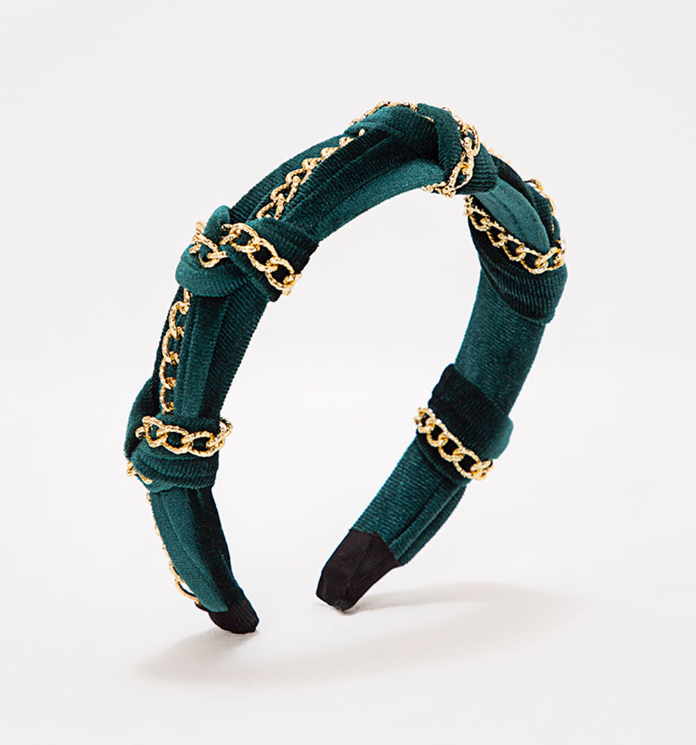 Diadema terciopelo con cadena