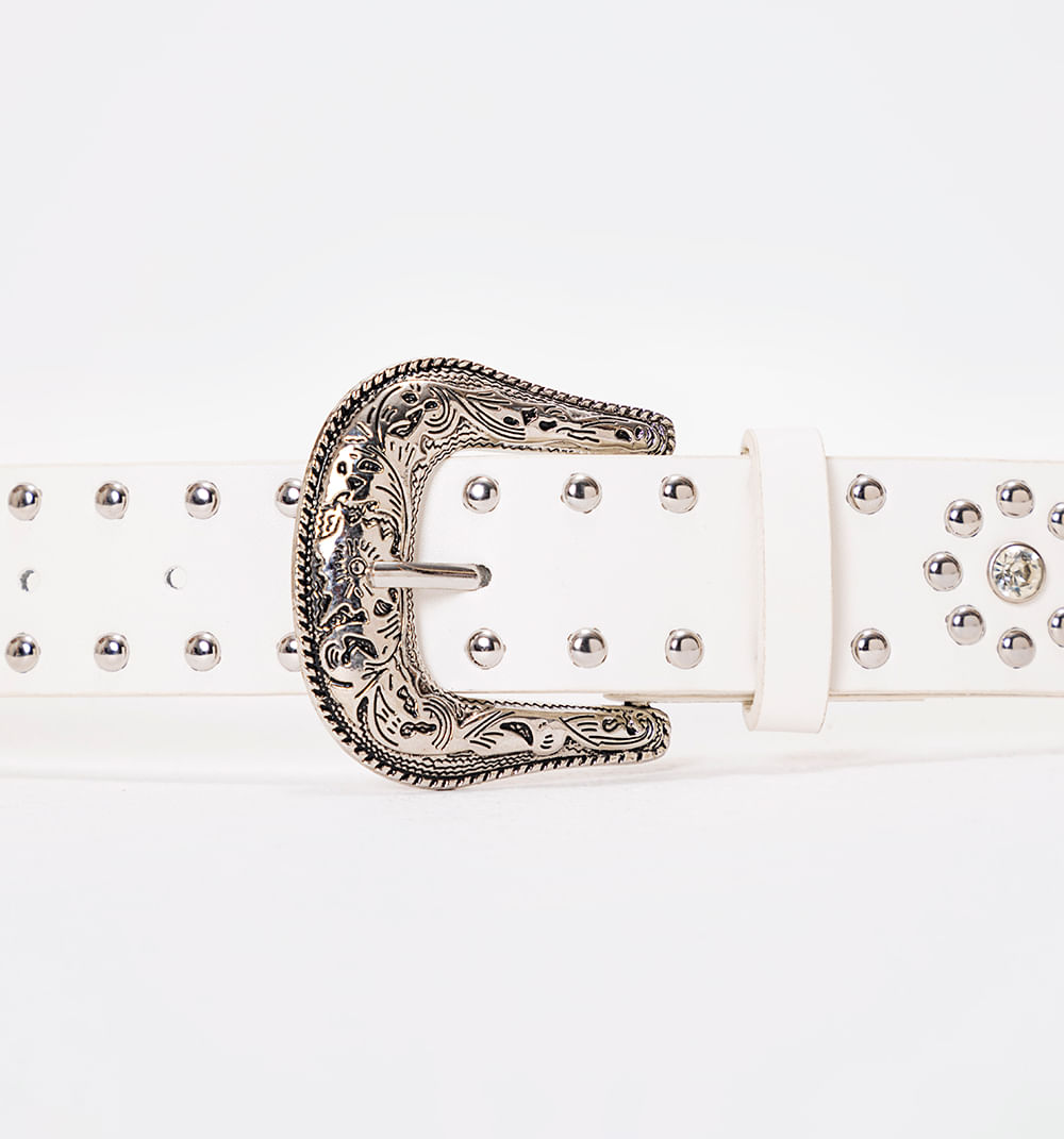 Correa western con  studs  y stud en flo