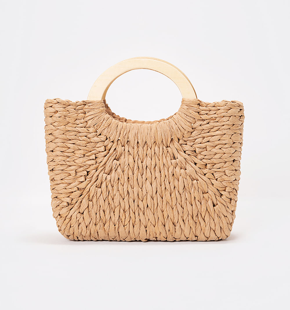 Bolso tipo canasto con pañuelo de colore