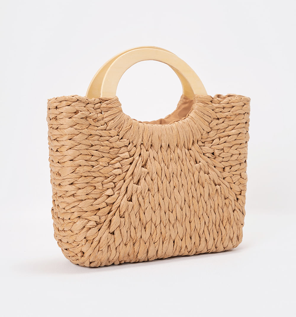 Bolso tipo canasto con pañuelo de colore