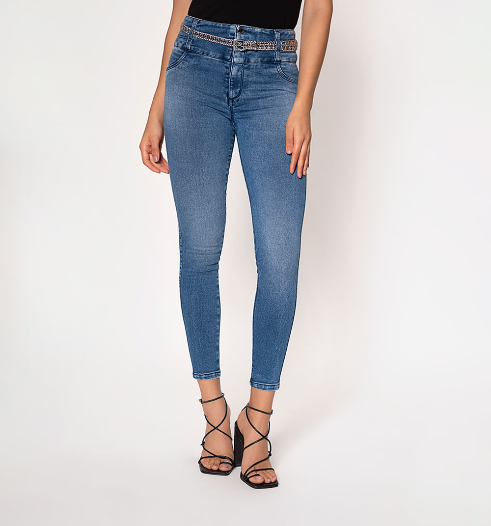 Jeggins tiro alto, levanta cola, pretina
