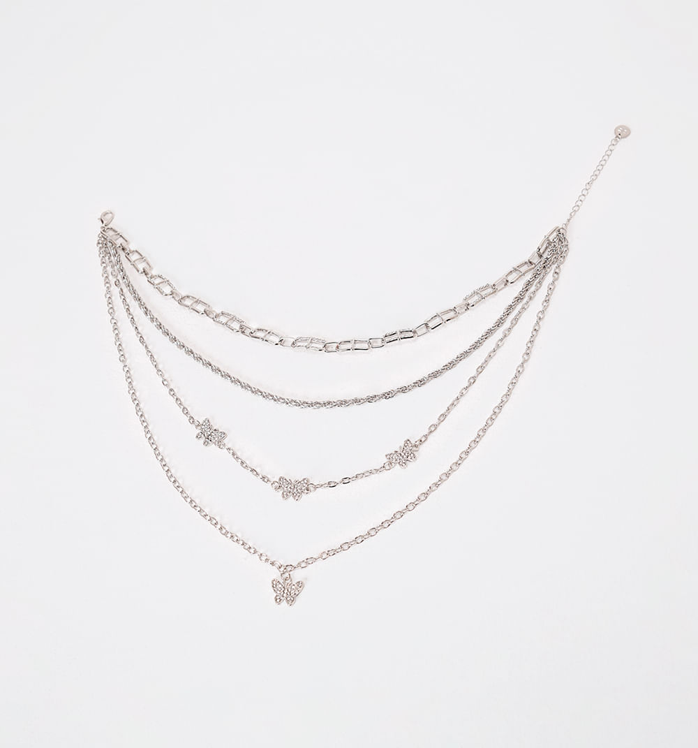 Collar cadenas y mariposas