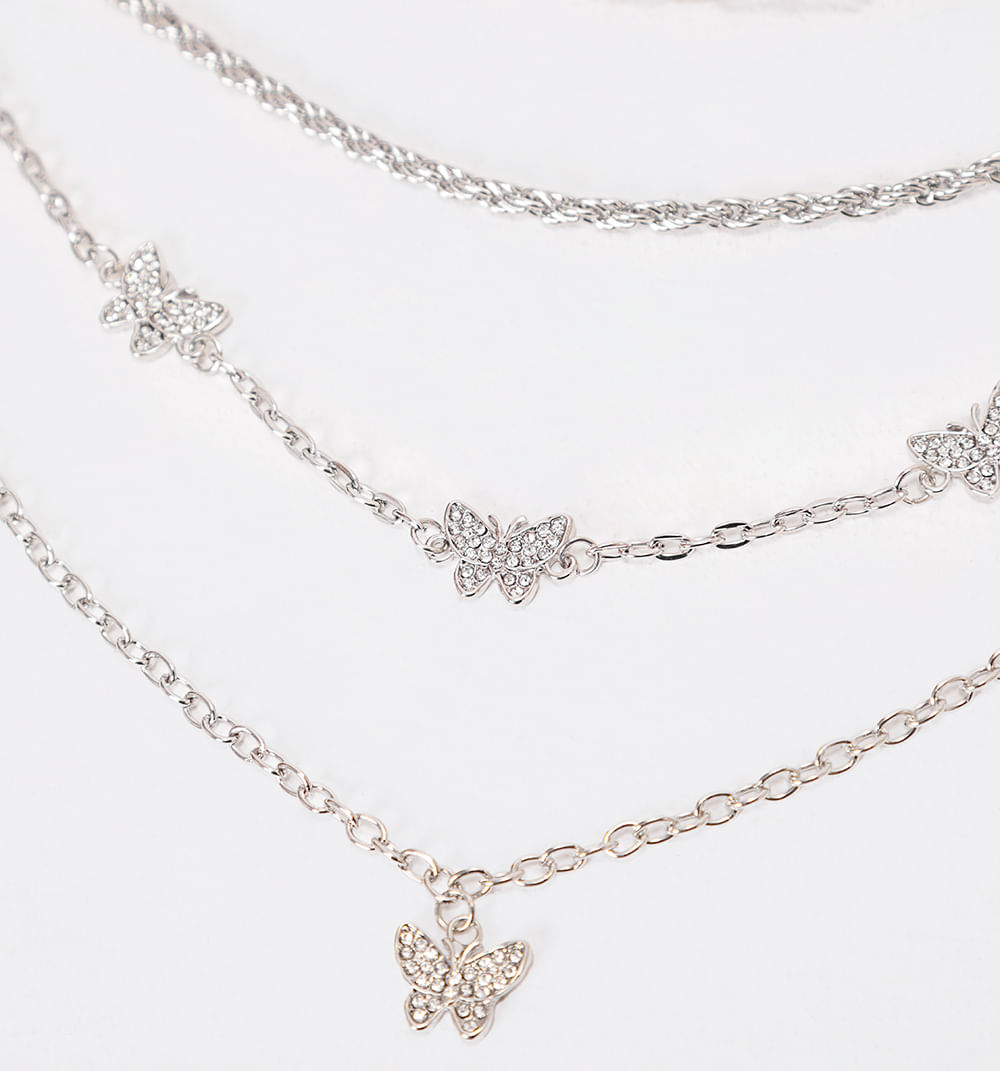 Collar cadenas y mariposas