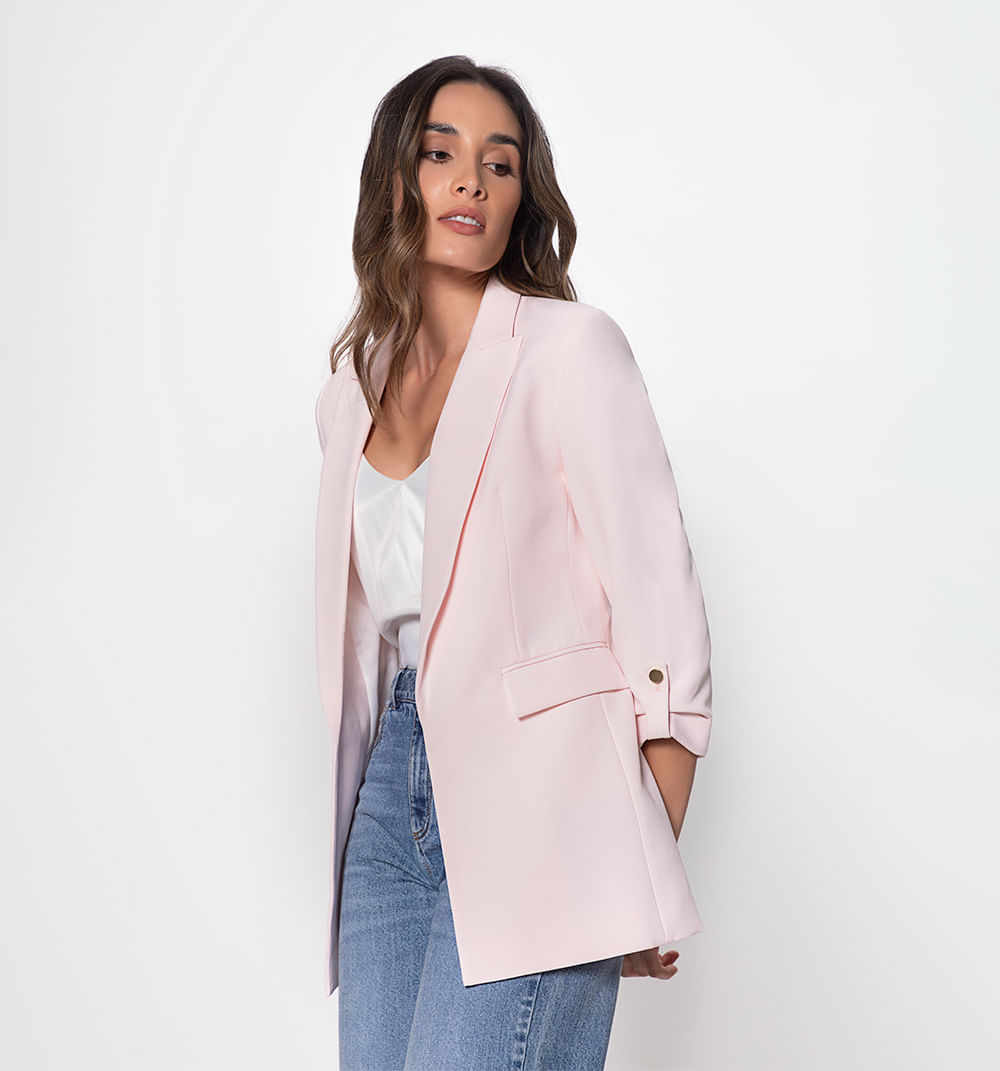 Blazer manga larga silueta over size