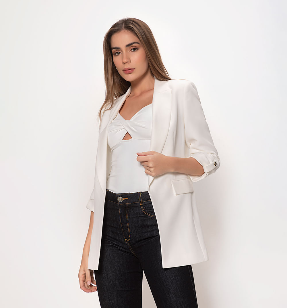 Blazer manga larga silueta over size