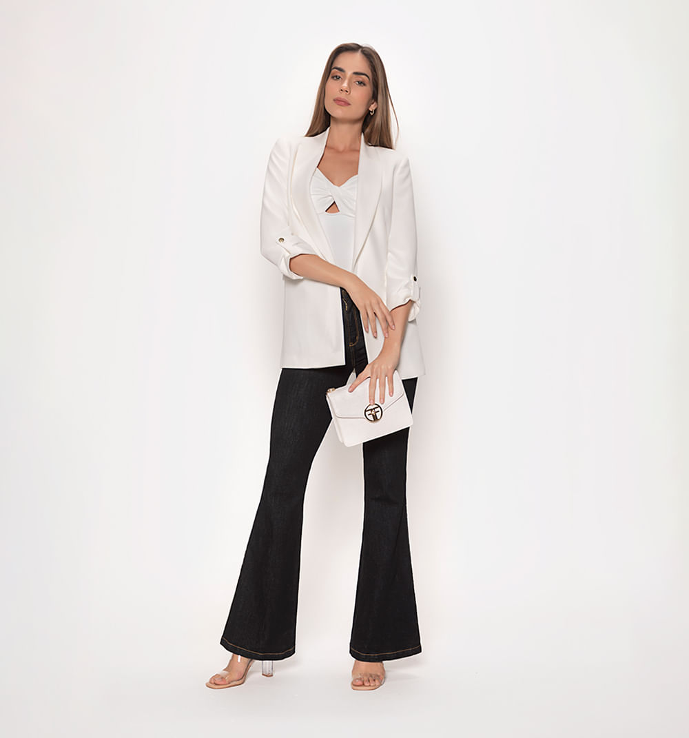 Blazer manga larga silueta over size