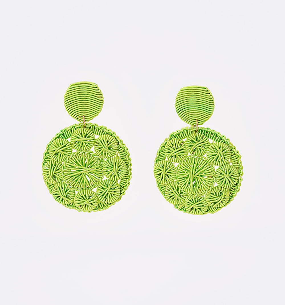 Aretes tejidos circulos