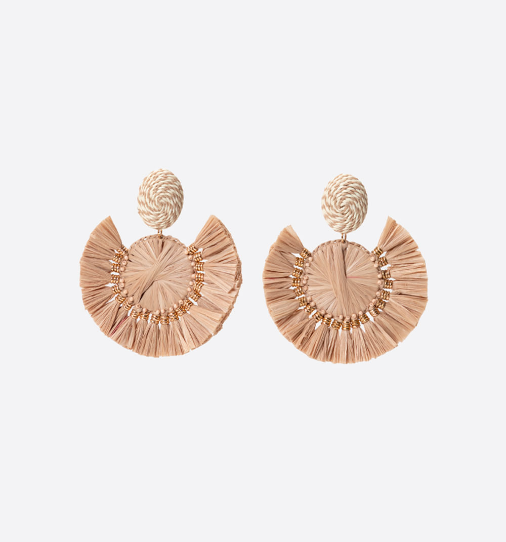 Aretes organicos con lurex