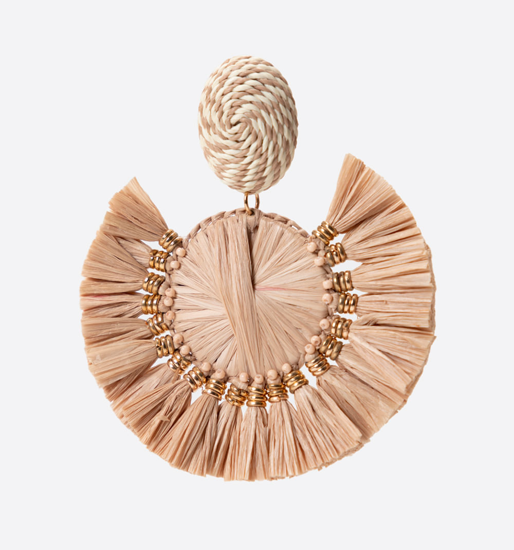 Aretes organicos con lurex