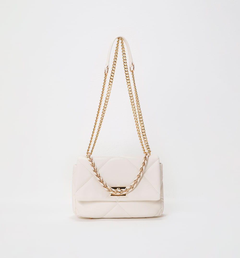 Bolso acolchado blanco sale