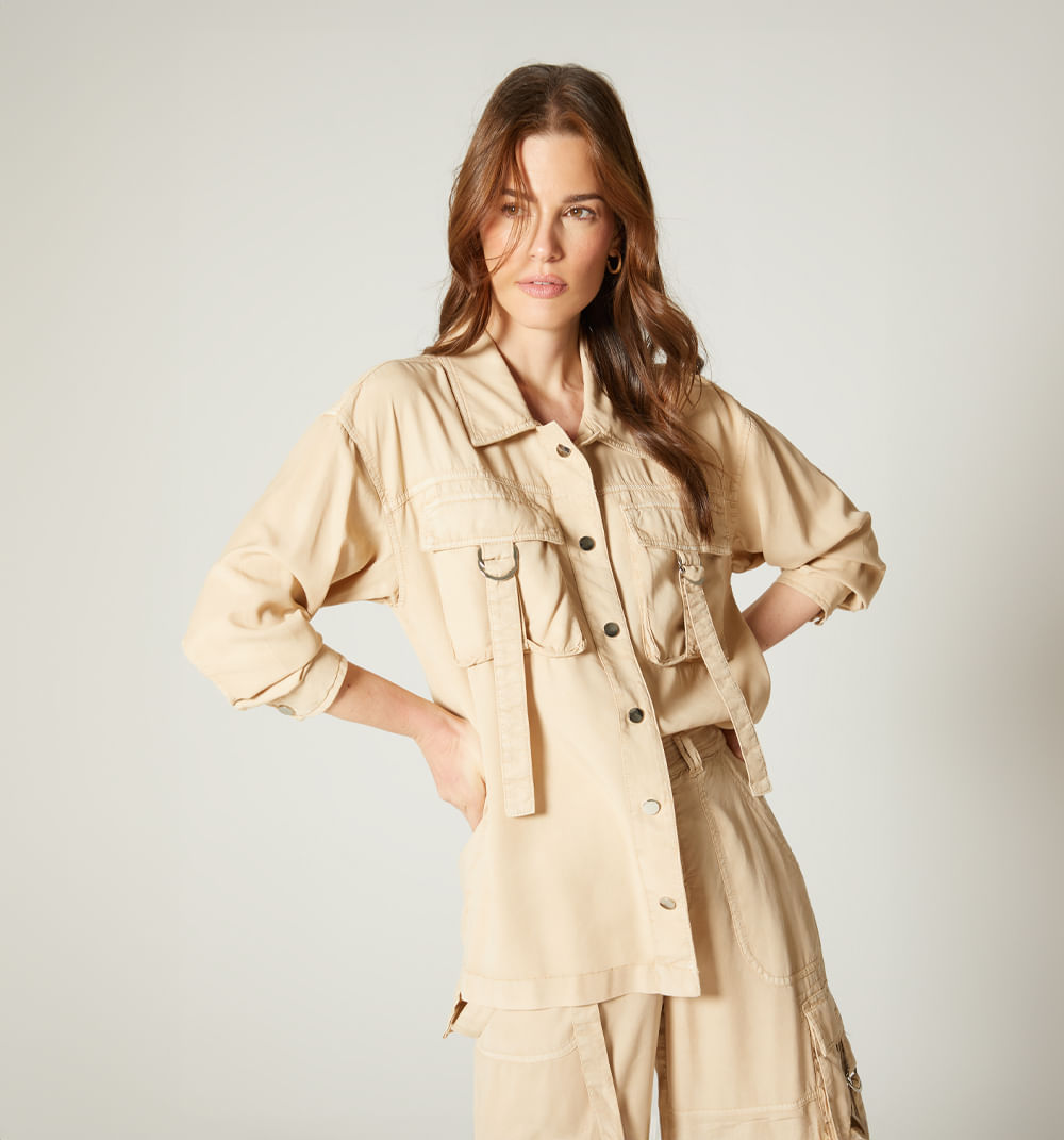 Bluson camisero, bolsillos utilutarios,