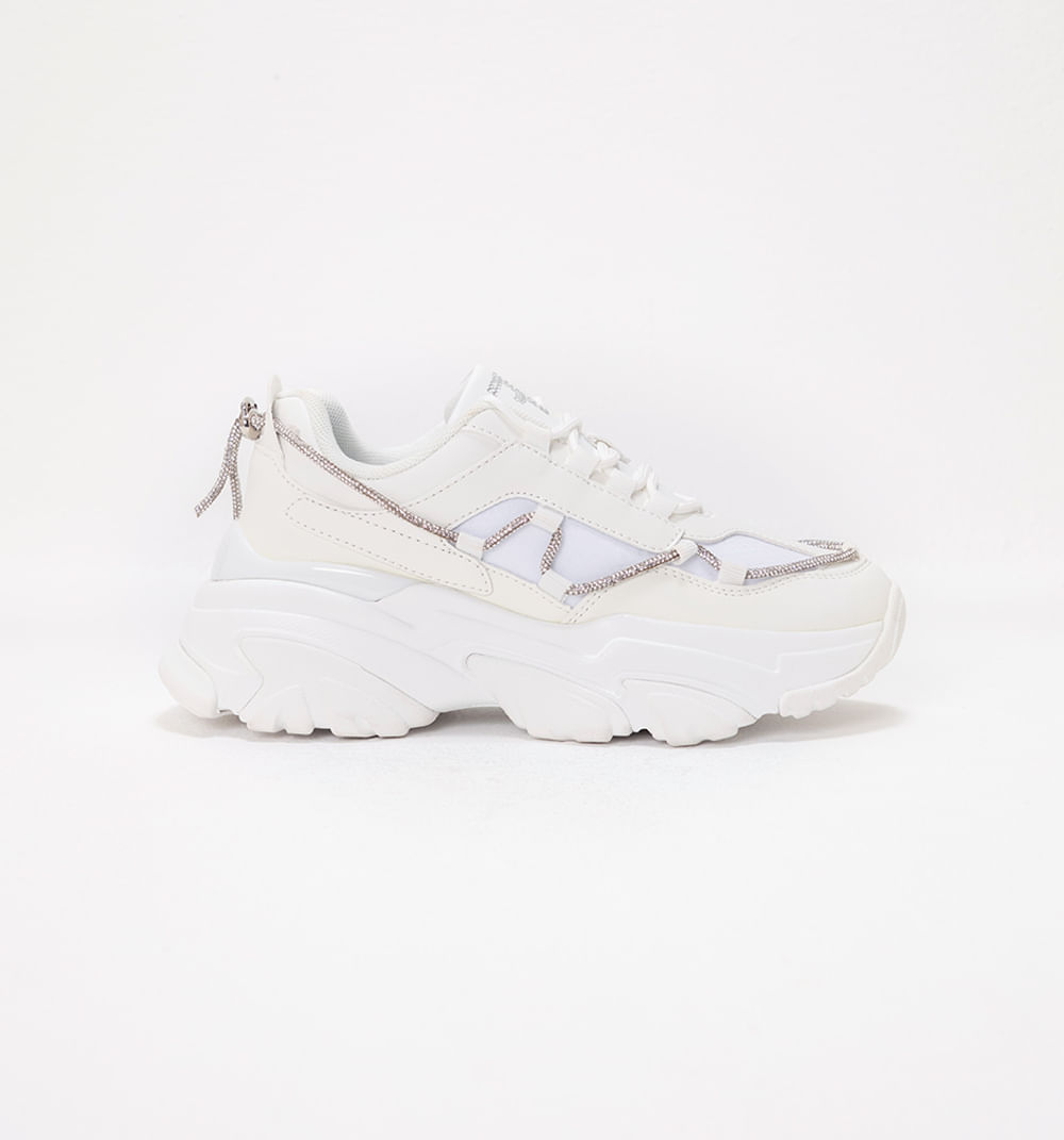 Tenis con malla, capellada con cordon br