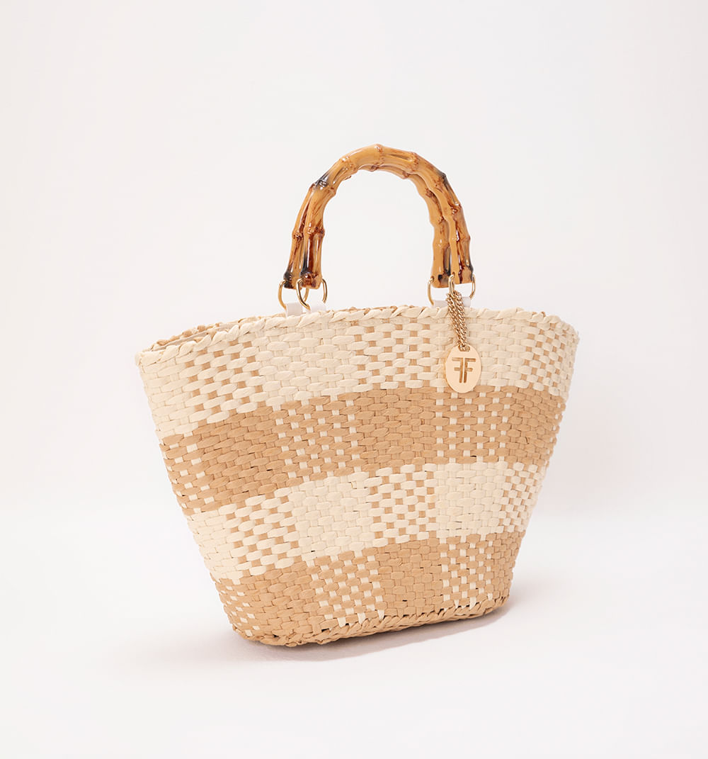 Bolso canasto bi color
