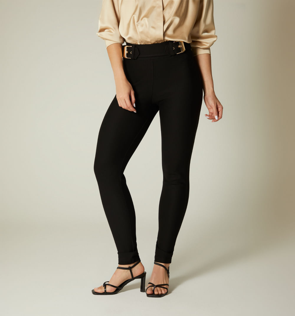 Leggins tiro alto bota pitillo con detal