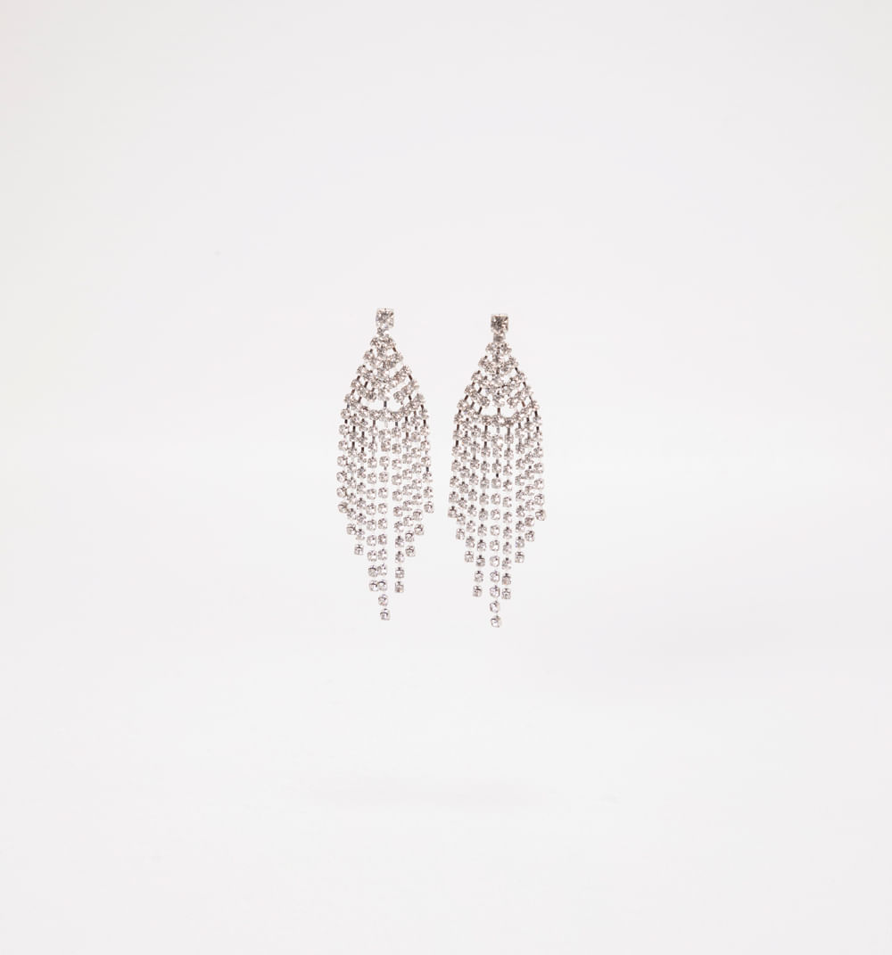 Aretes  candelabro con cristales