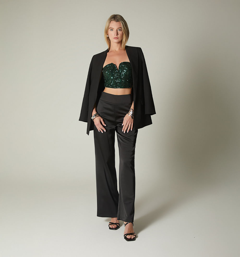 Blusa de tiras con escote en v