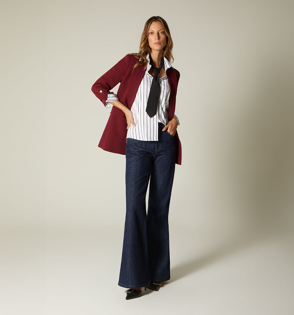 Blazer manga larga silueta over size