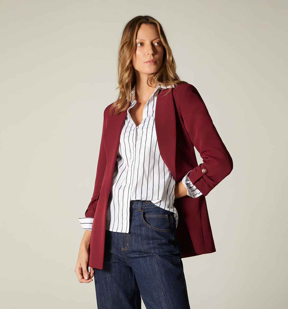 Blazer manga larga silueta over size