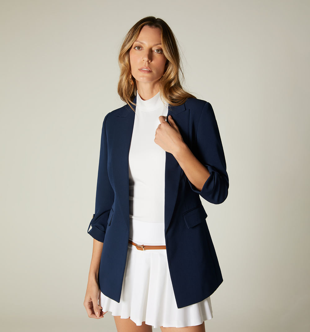 Blazer manga larga silueta over size