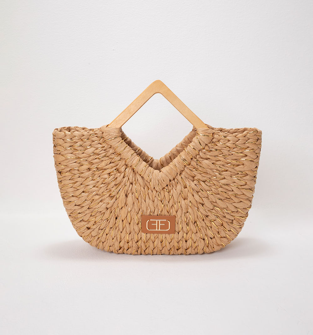 Bolso de mano tipo canasto