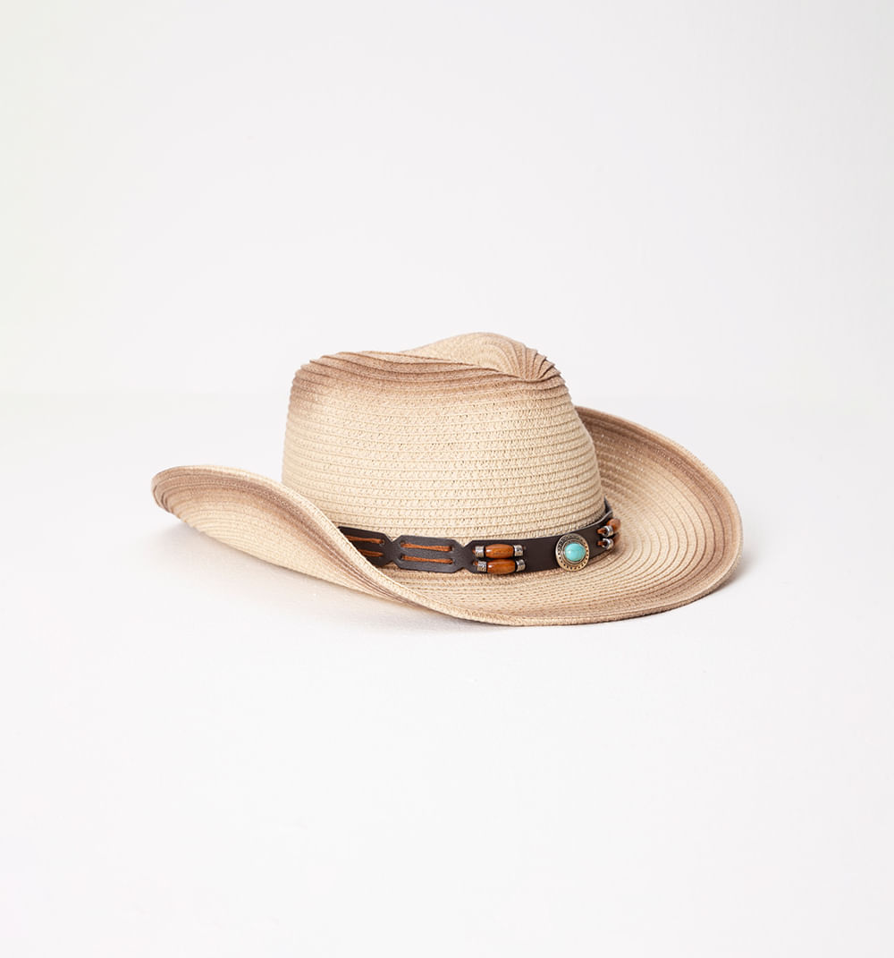 Sombrero western bicolor con cordon