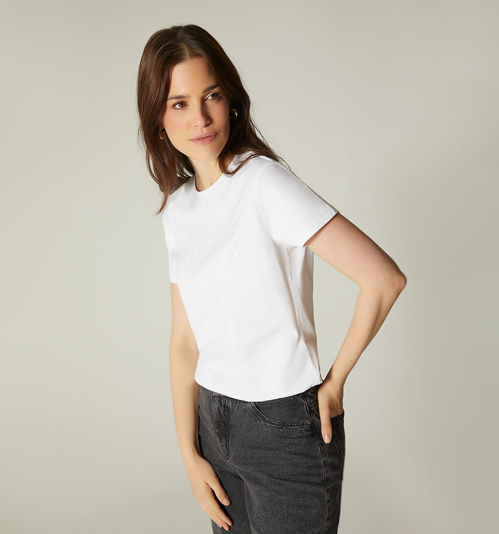 Camiseta logo studio f con lentejuela