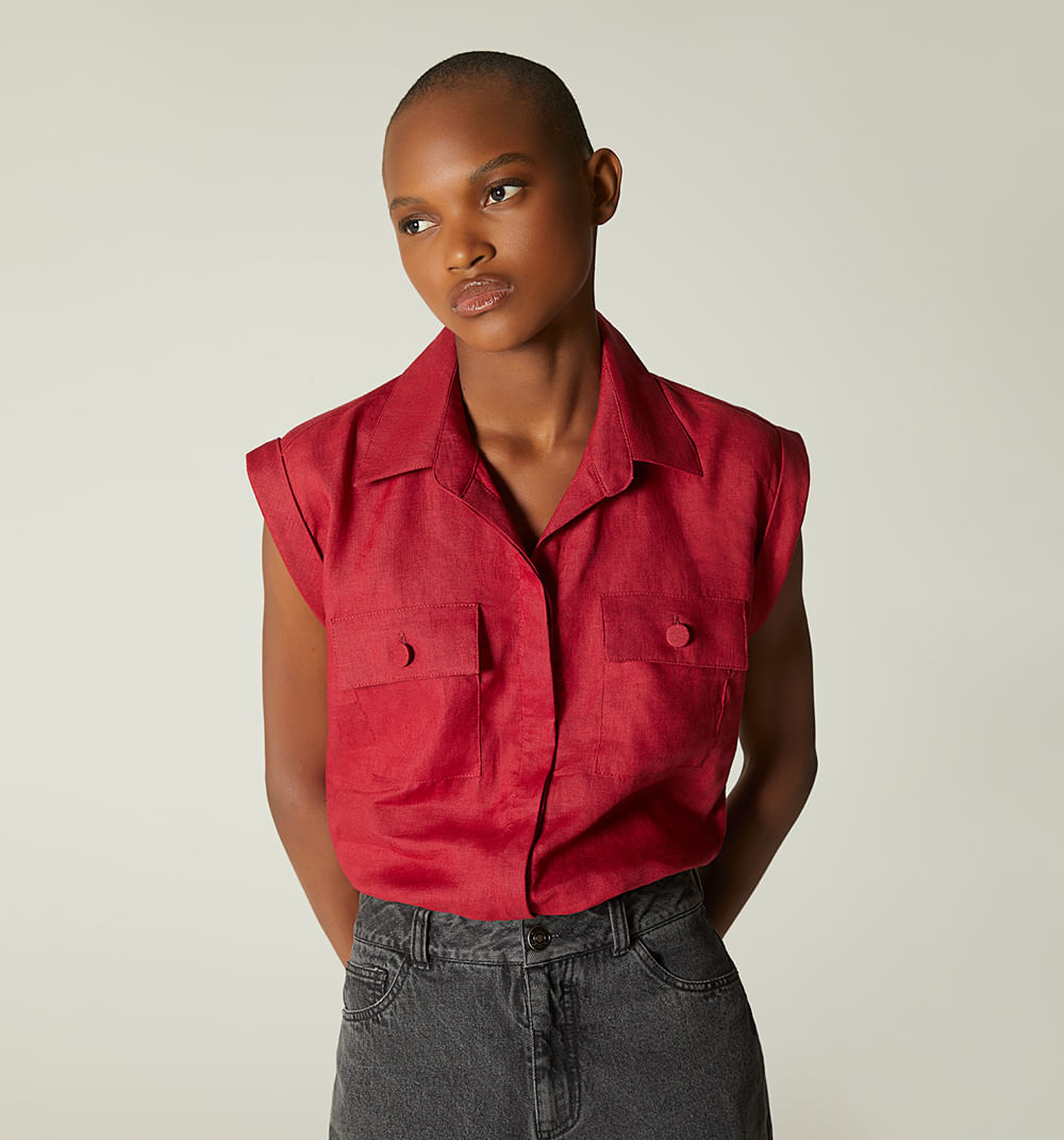 Blusa manga sisa con elastico