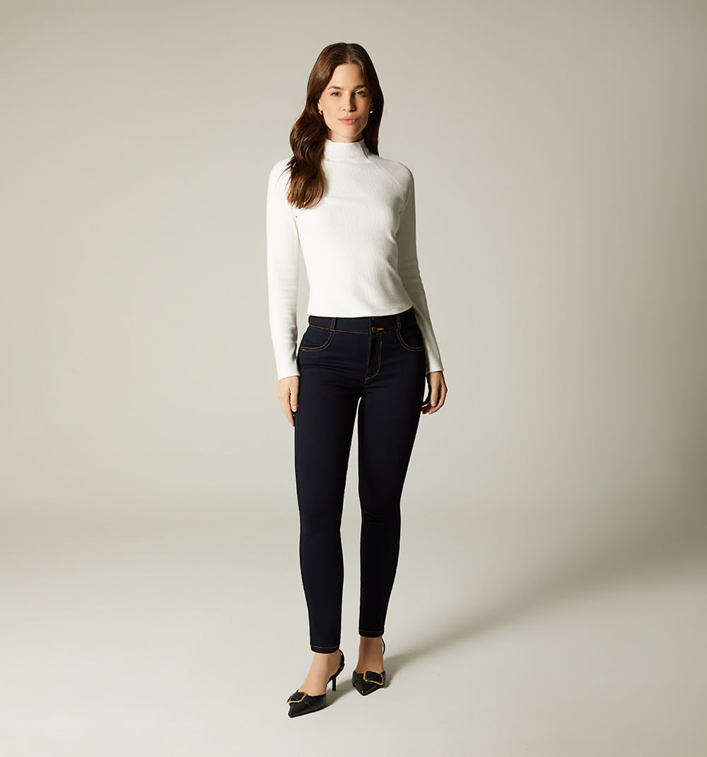 Jean skinny levanta cola,tiro alto, pret