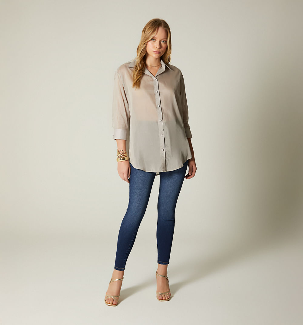 Jean ultra slim lupita tiro super alto,