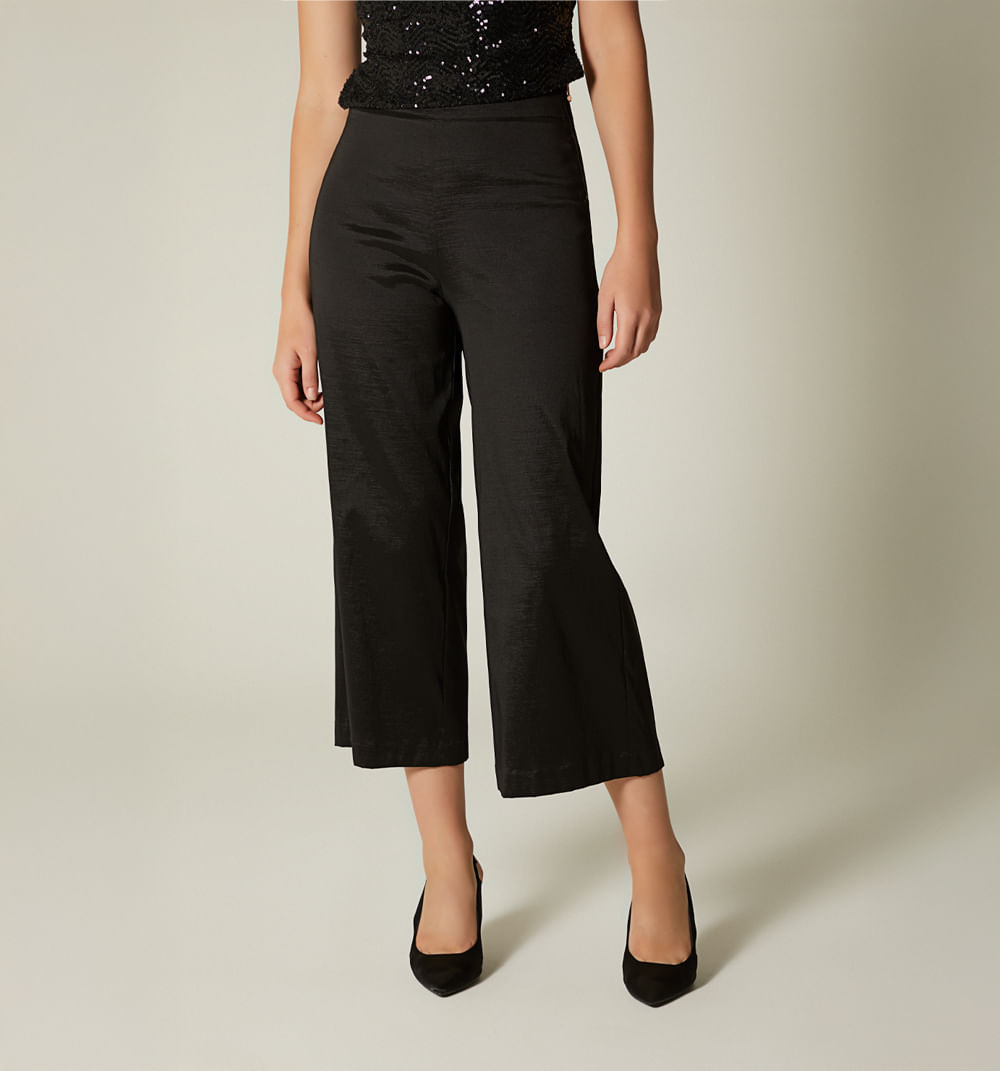 Pantalon tiro alto culotte