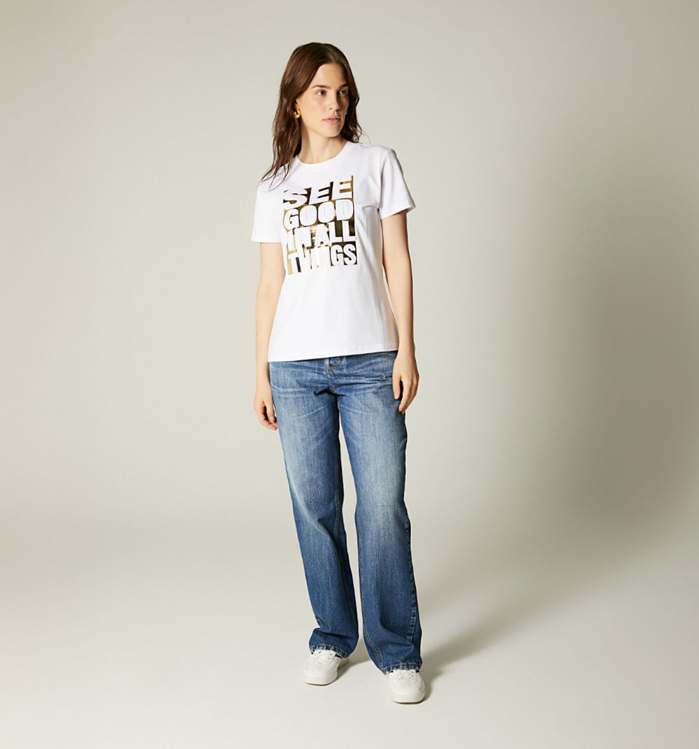 Camiseta logo foil