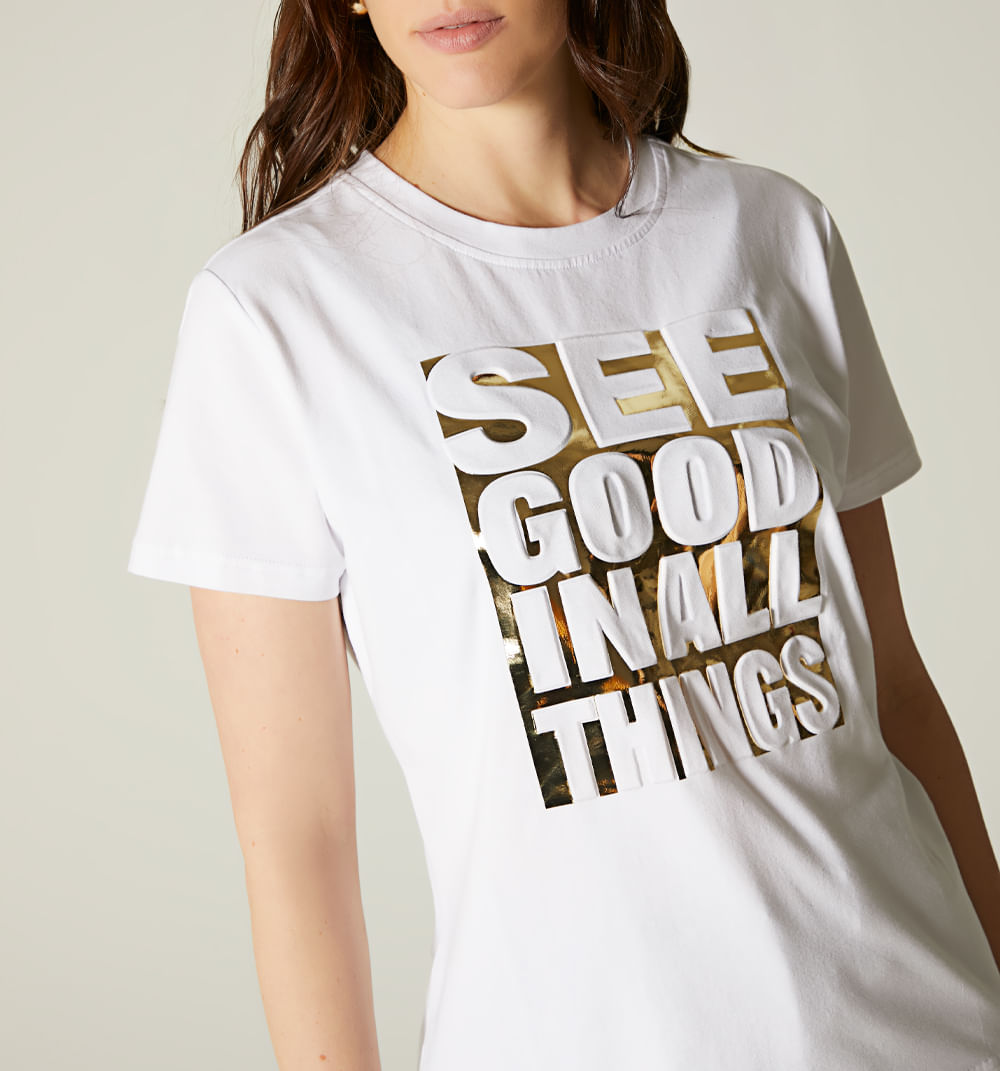 Camiseta logo foil