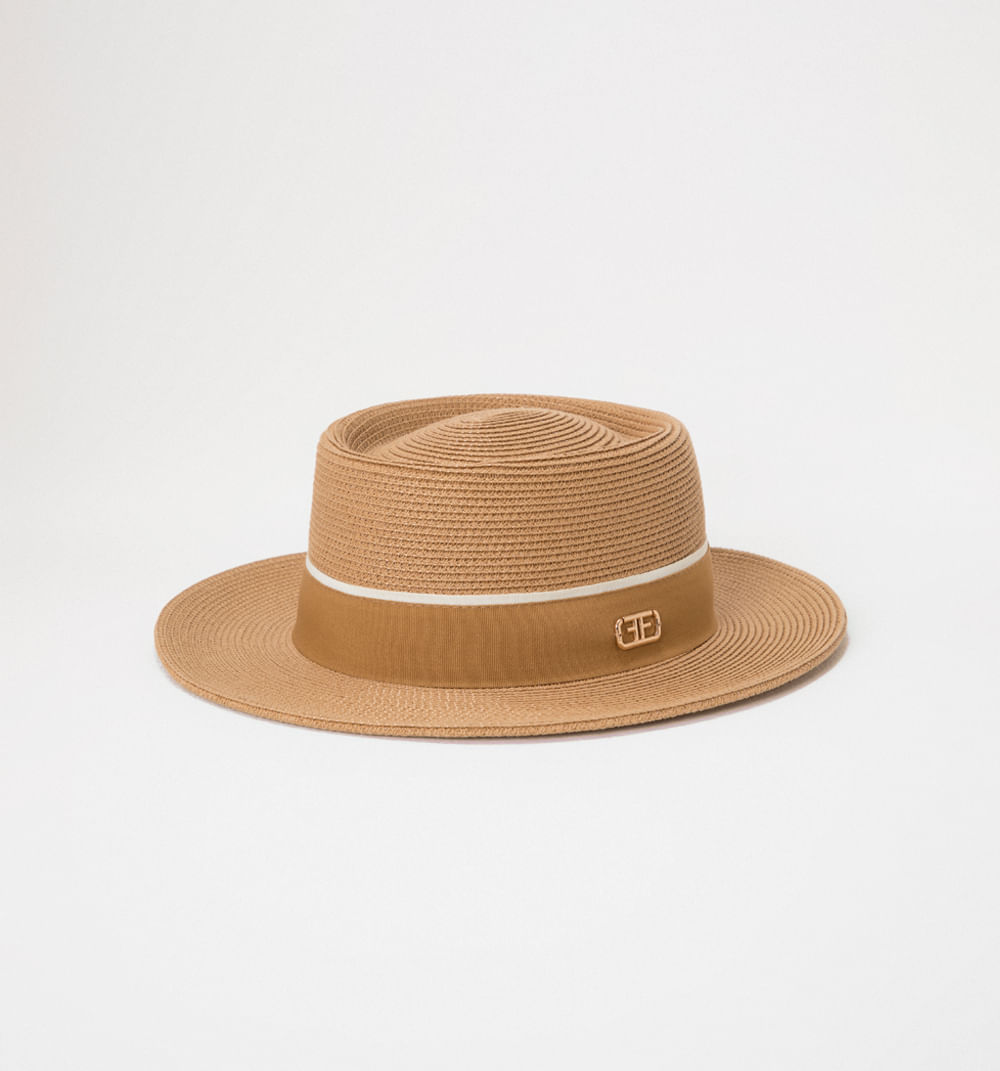 Sombrero canotier banda bicolor