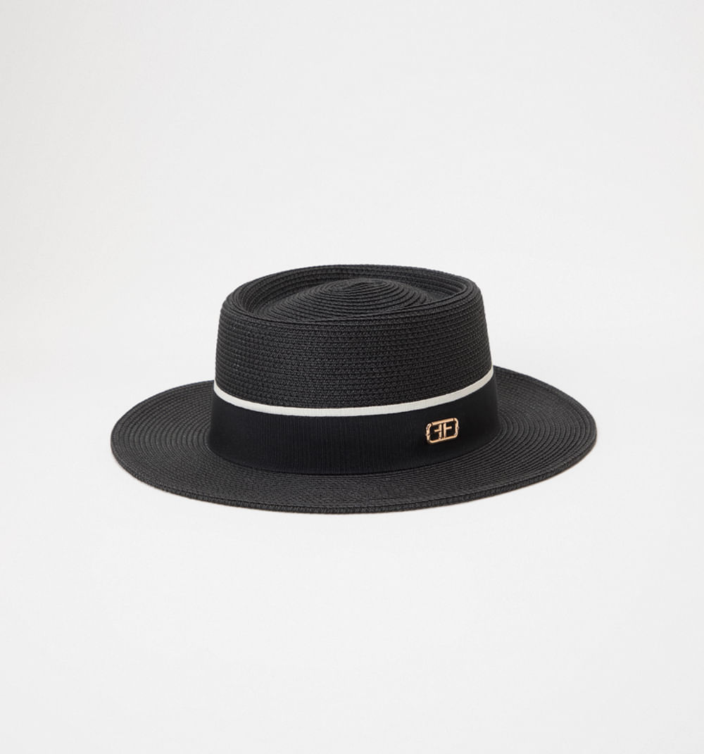 Sombrero canotier banda bicolor