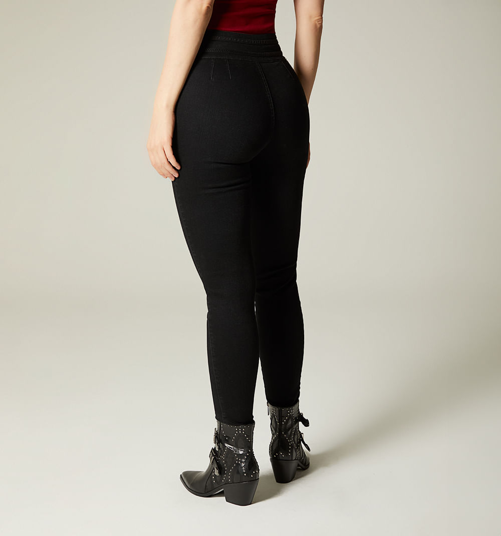 Jean ultraslim tiro alto con herrajes pa