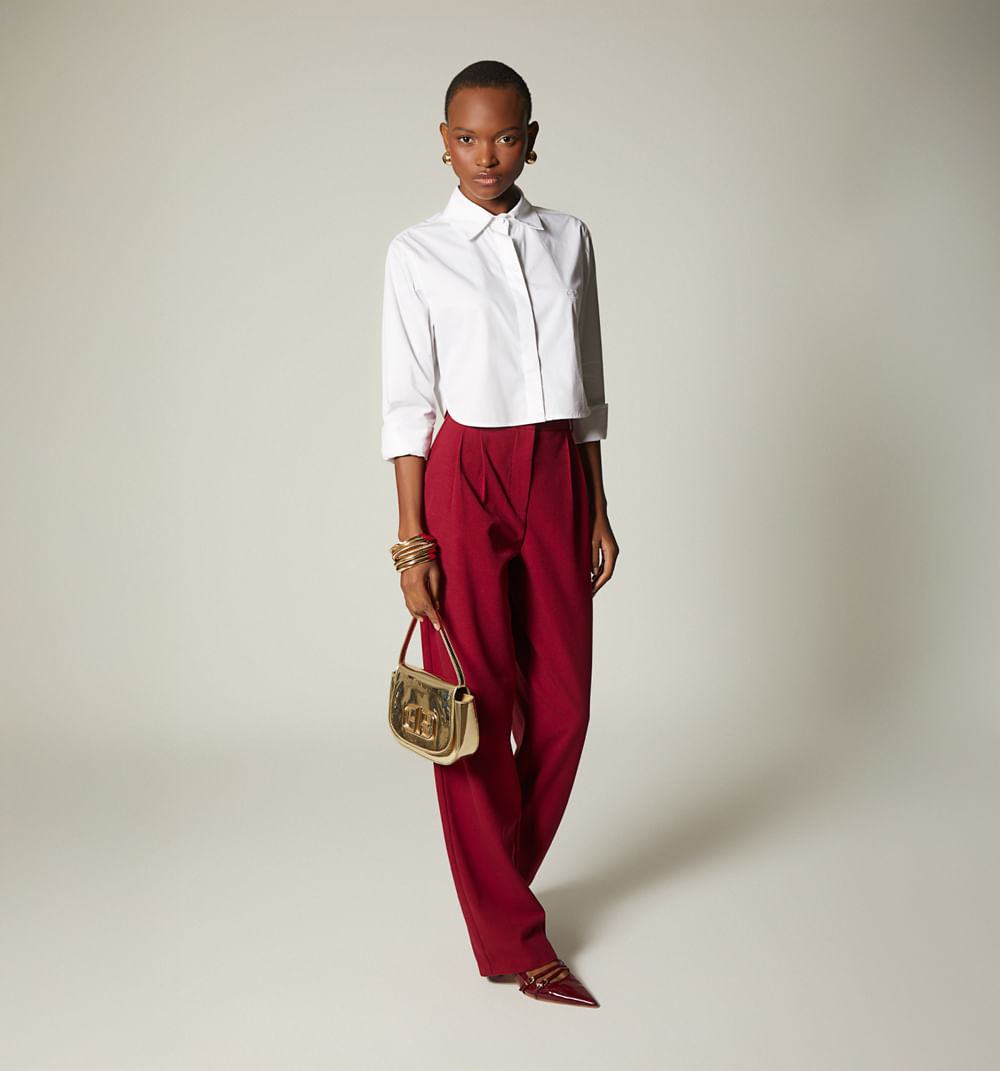 Pantalon tiro alto de prenses