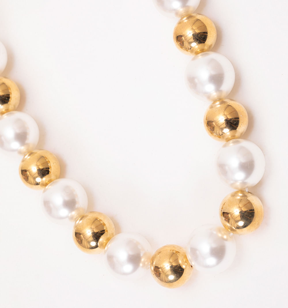 Collar bicolor maxi perlas