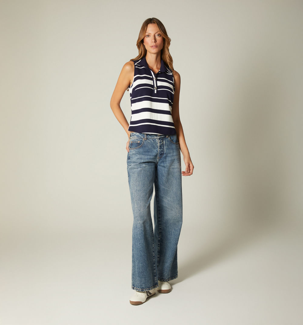 Blusa sisa cuello y botones