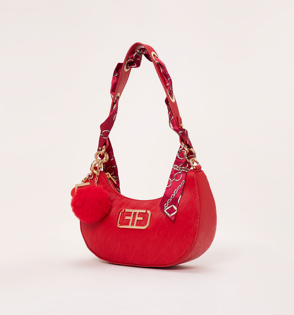 Bolso media luna con herraje ff frontal