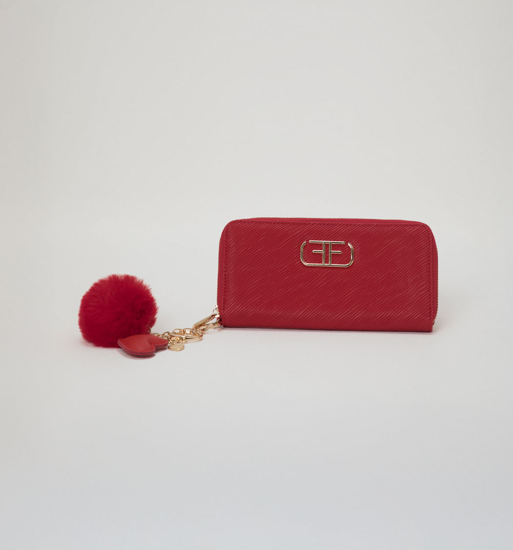 Billetera con manija, herraje logo