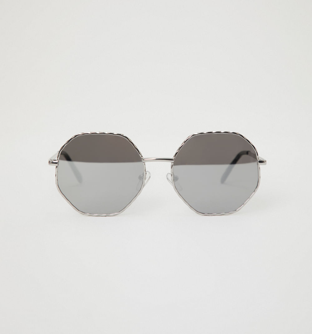 Gafas marco metalico y lente espejo