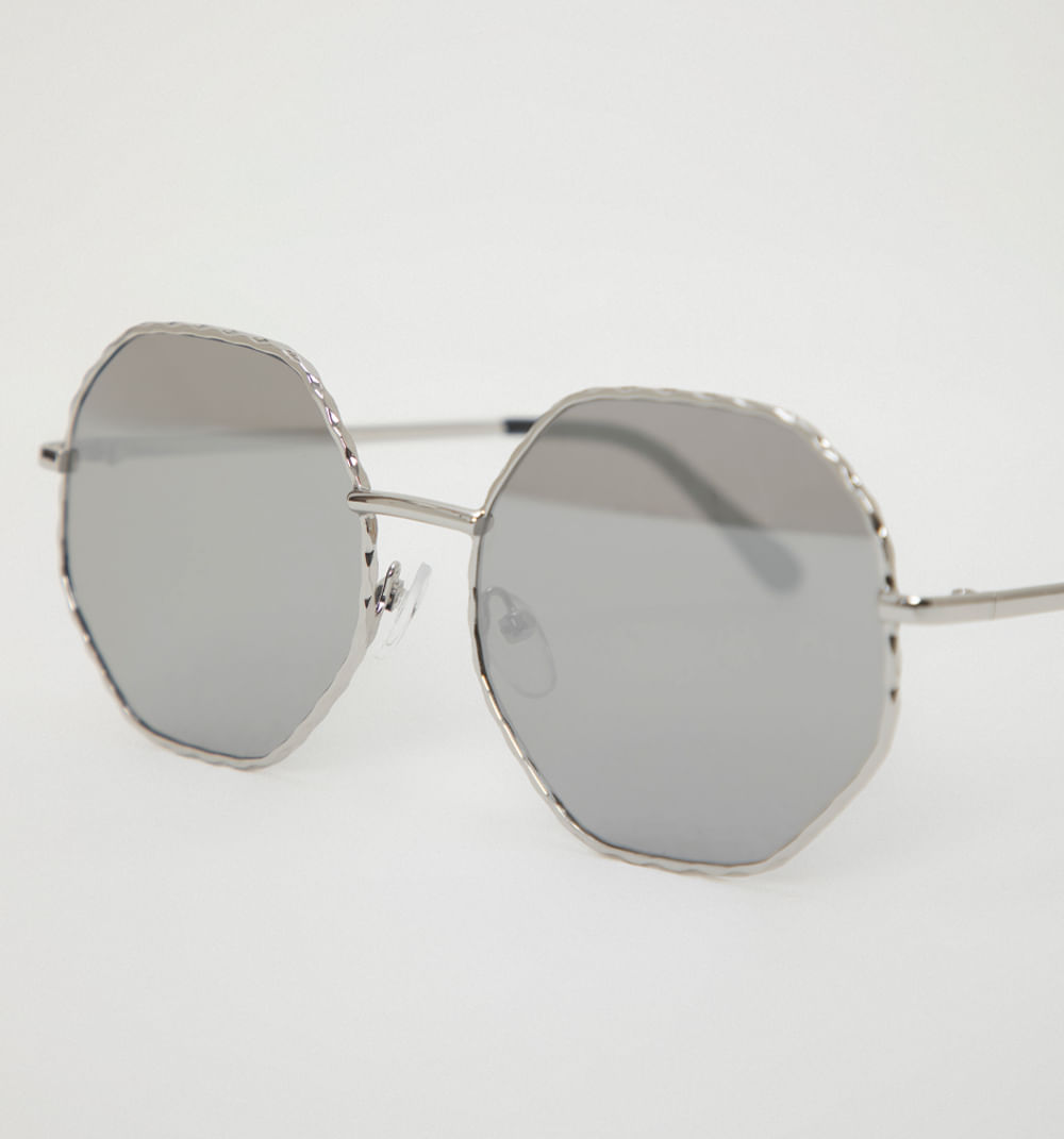 Gafas marco metalico y lente espejo