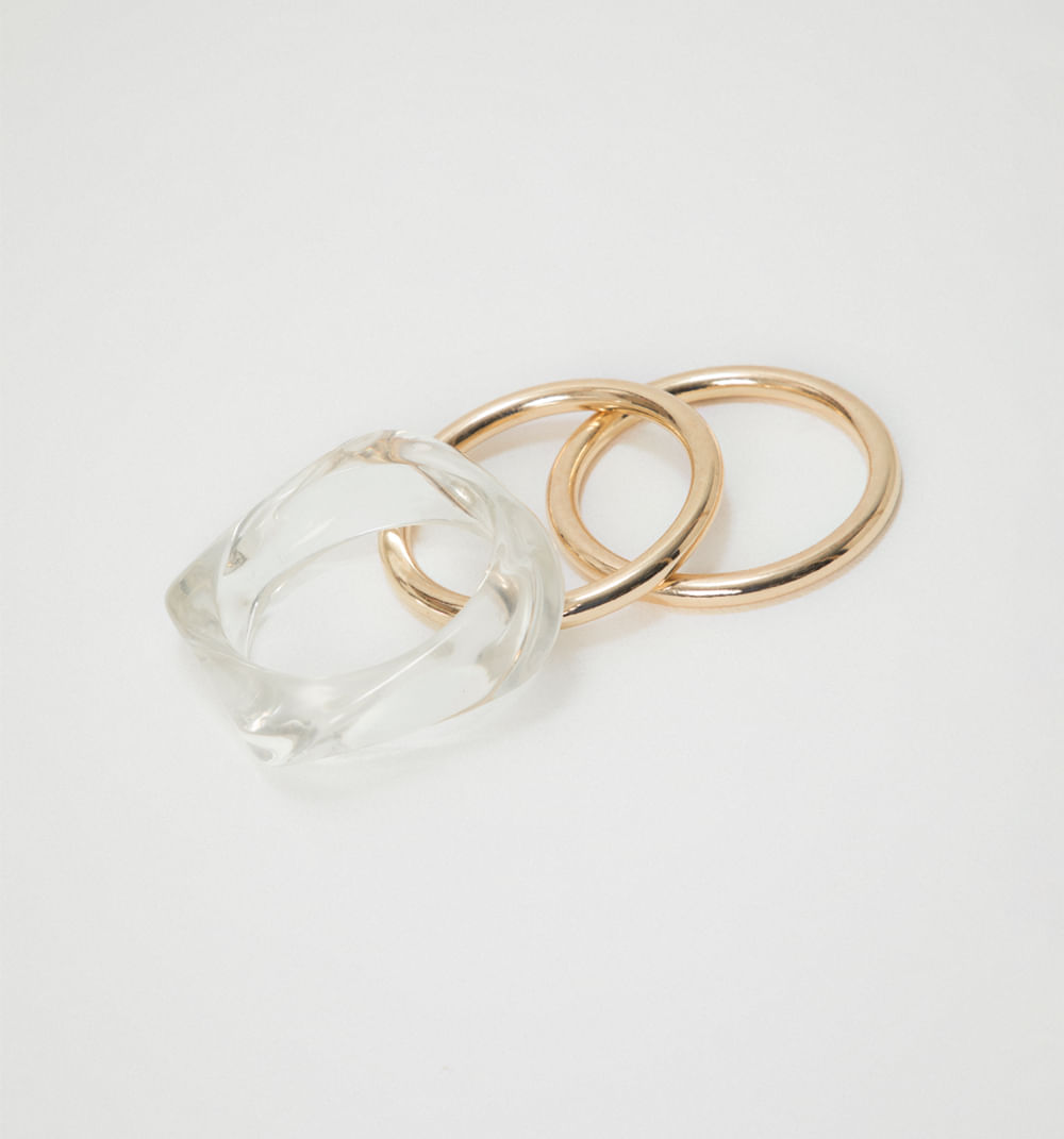 Pulsera resina  y metal set x3